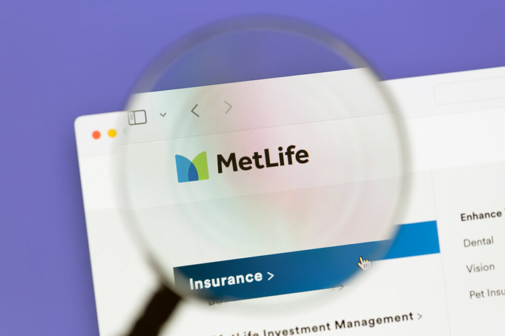 Ostersund, Sweden - Feb 14, 2025: MetLife website. MetLife is among the largest global providers of insurance, annuities, and employee benefit programs.